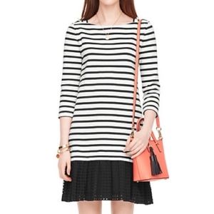 《 Kate Spade 》Stripe Eyelet Dot Dress